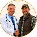 Chris and Martin, representative of many doctors and farmers