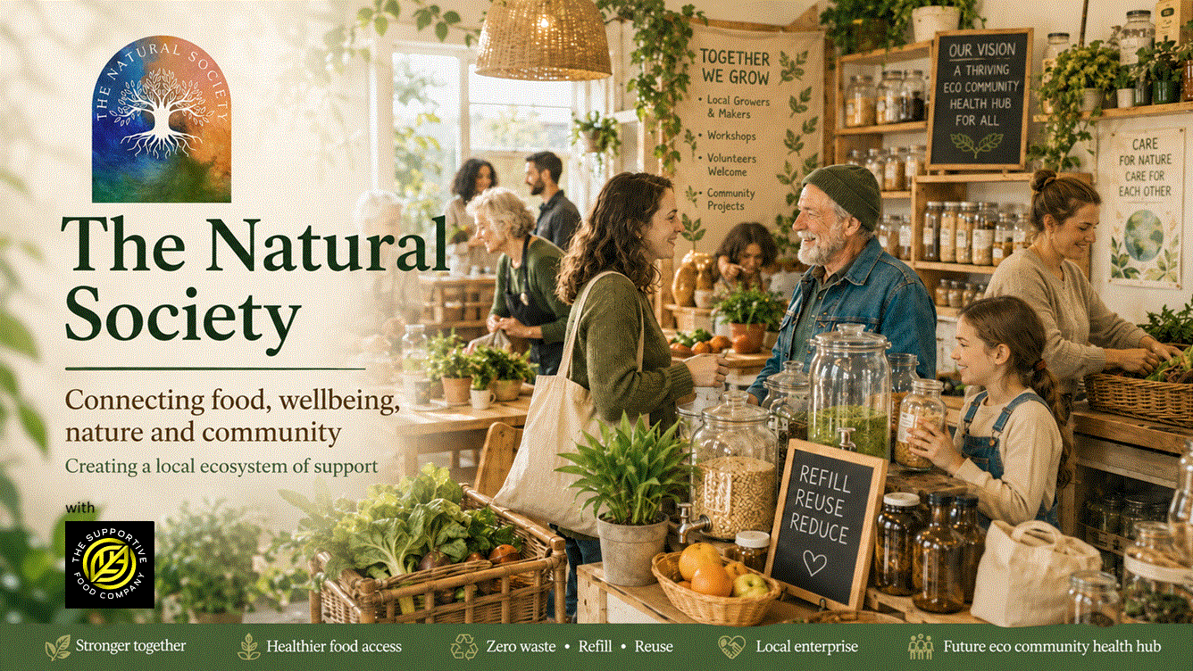 Natural Society Banner image with Supportive Food Natural Society Banner image with Supportive Food