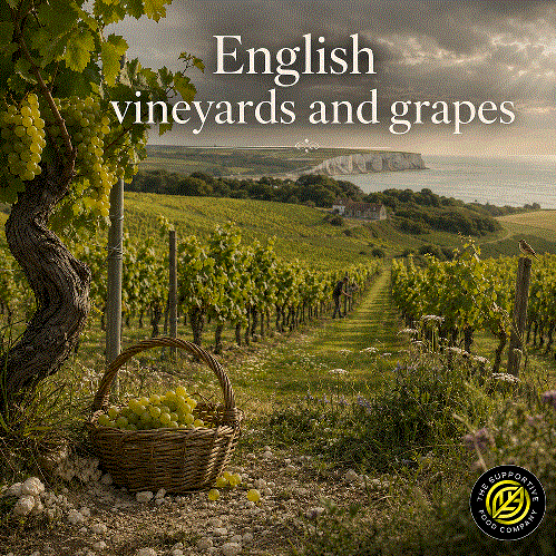 english vineyards and grapes